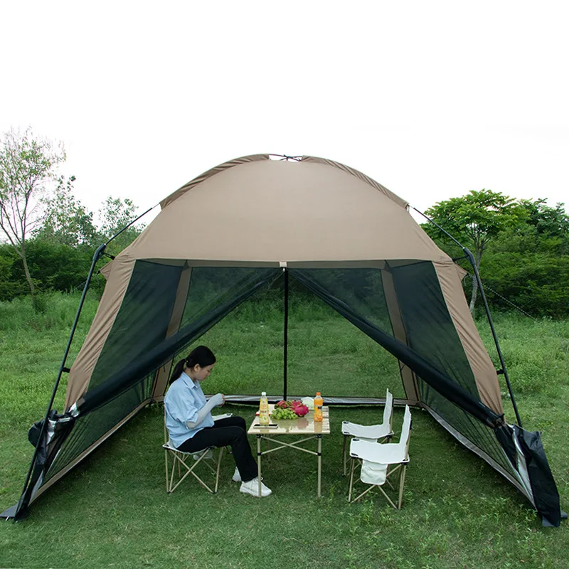 Wholesale Outdoor Single Portable Sunscreen Tent Portable Insect-Proof Polyester Mesh Gazebo for Beach Camping Picnic Sunshade