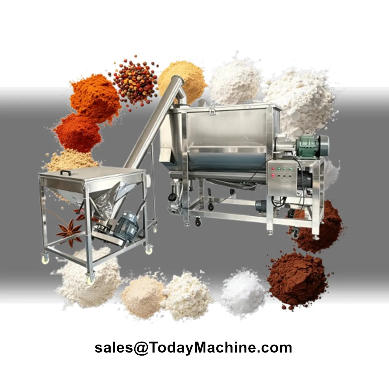 Horizontal Vertical Ribbon Blender With Agitator Trough Shape Slot Type Mixer