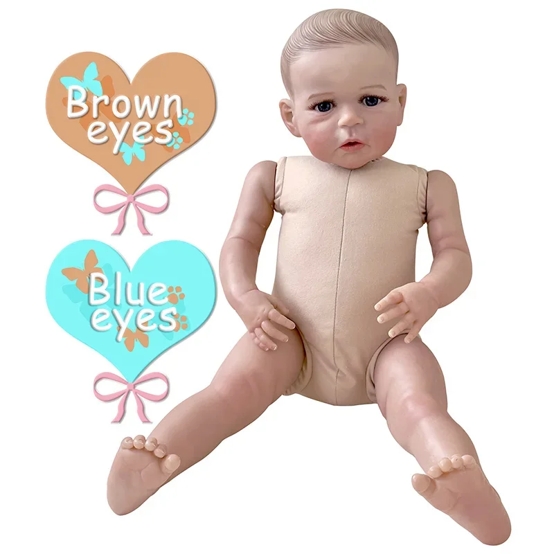 60Cm Reborn Peuter Levensechte Pop Al Geschilderd Afgewerkt Sandie Levensechte Soft Touch 3d Skin Art Pop (Zonder Kleding)