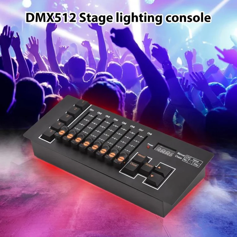 ミニステージライトdmx照明コンソールdmx-djライトコントローラー充電式40チャンネルコントローラーパネル（電源オフメモリ付き）