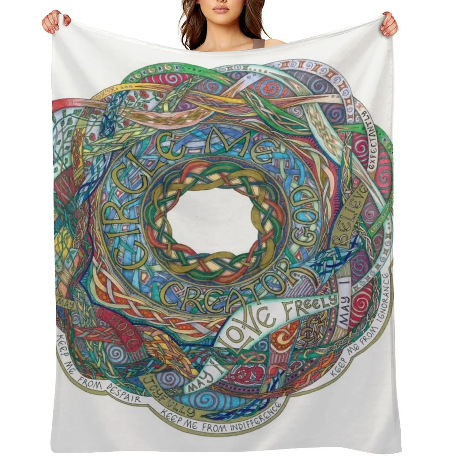 

Circle Me Throw Blanket Stuffeds Luxury Thicken funny gift Designers Blankets