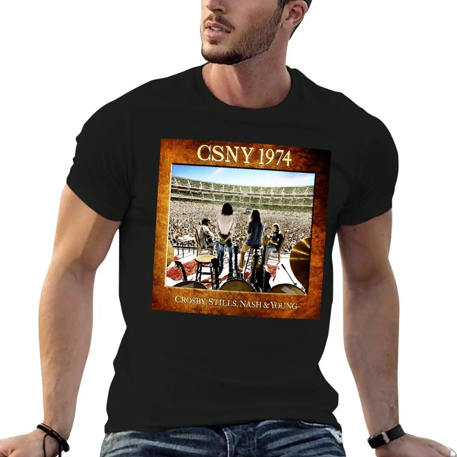 

crosby-funny-stills-nash- T-Shirt T-Shirt t shirts for man cotton men t shirt cotton 100% t shirts for man graphic funny T-Shirt