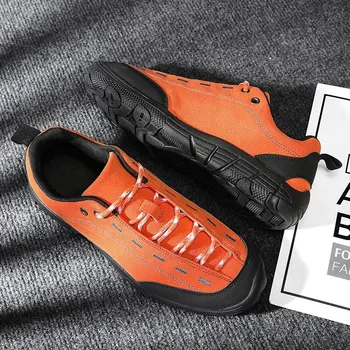 남성용 방수 내마모성 하이킹 신발, 야외 관광 트레킹 스니커즈, 클래식 패션 캐주얼 스포츠 신발 