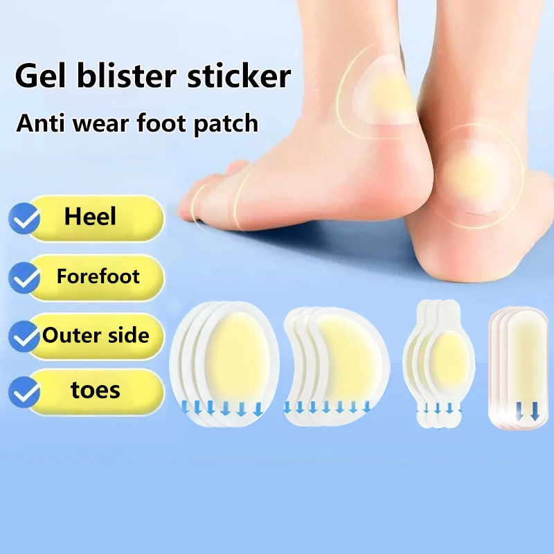 4PCS Gel Shoes Stickers Soft Hydrocolloid Pads Relief Pain Blisters Bunions Corns Calluses Friction Pressure Heel Pain Patch