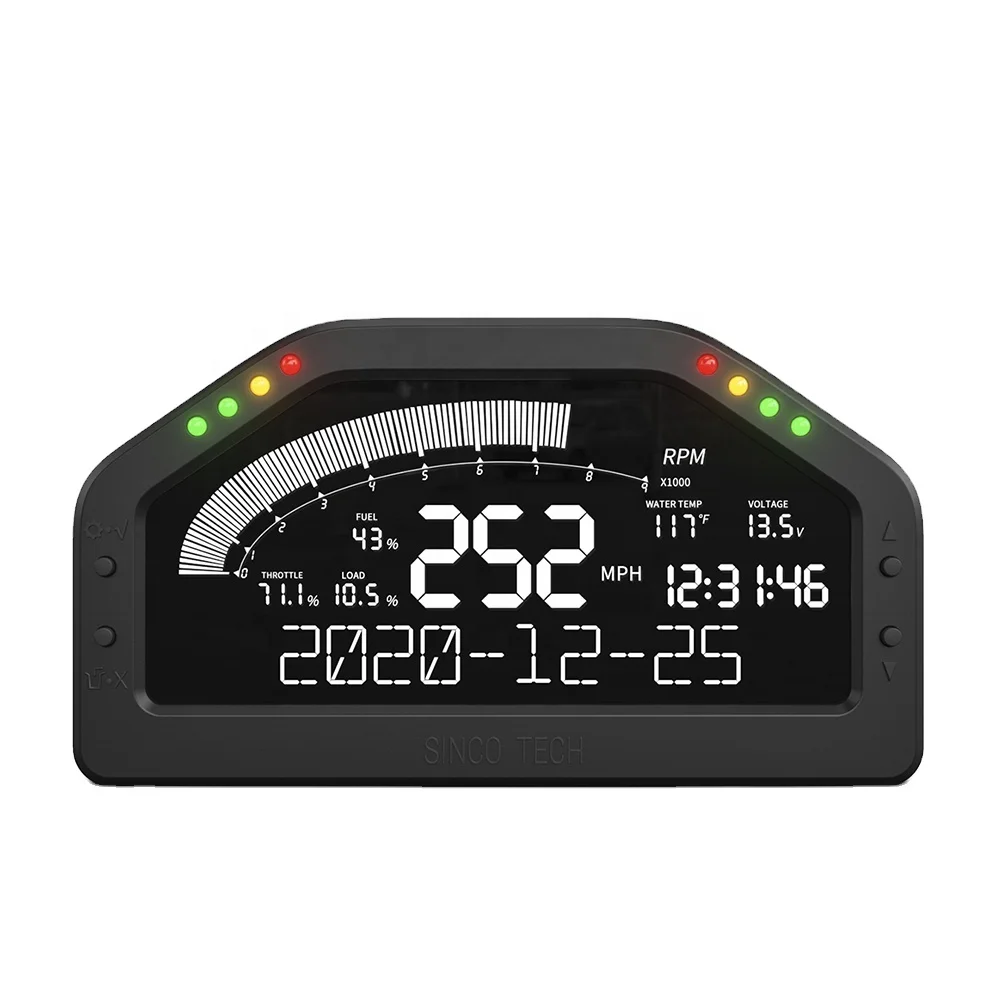 

6.5'' Universal Digital OBD2 Gauge Dashboard LCD Race Dash Auto Tachometer Speedometer Boost Fuel Meter for Car(DO921)