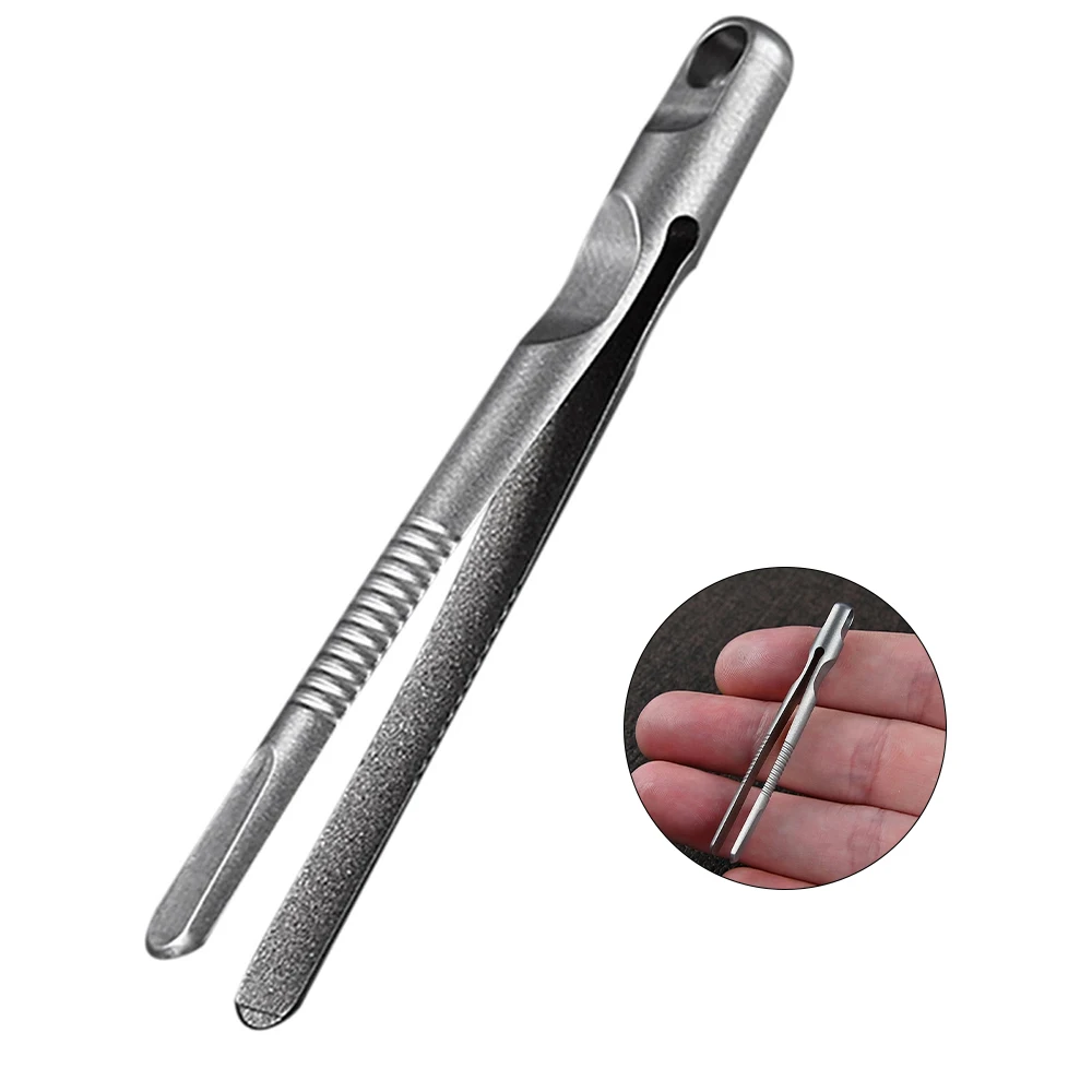 1pc Mini Titan Pinzette Kleine TC4 Titan Legierung Clip Tragbare Pinzette Nipper