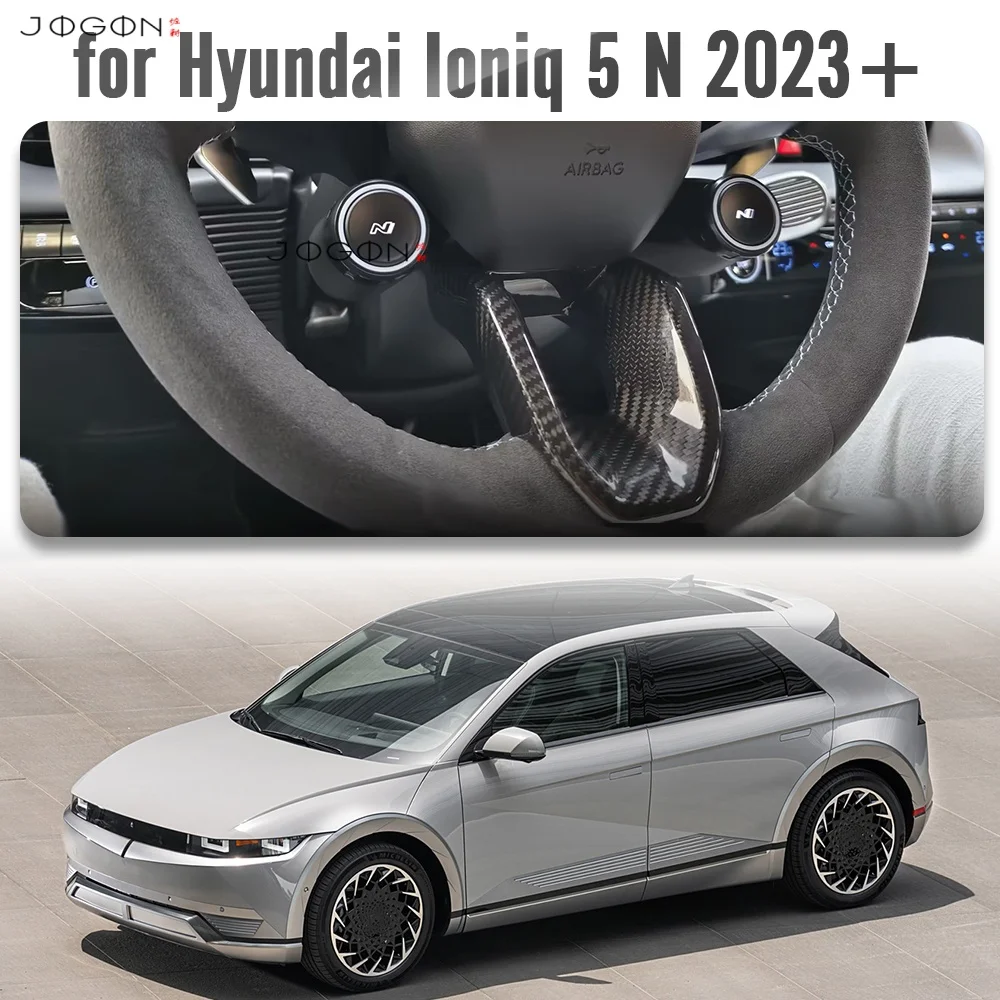 

JOGON 2023 2024 2025 For Hyundai Ioniq 5 N Dry Carbon Fibre Glossy & Matte Steering Wheel Cover Kits Interior Accessories