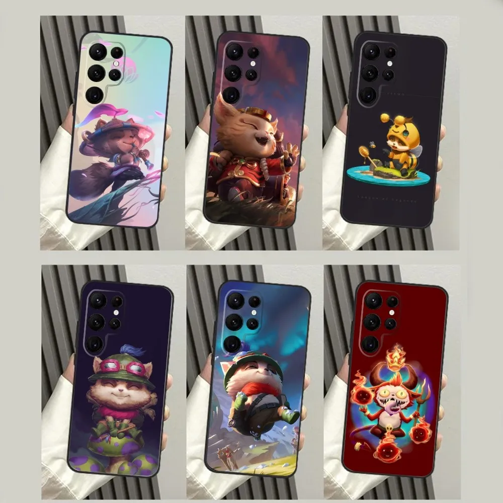 L-League of Legends Teemo Phone Case For SamsungS23,S22,S21,S20 Ultra Pro S10,S30Plus,S9,20lite Ultra Black Cover