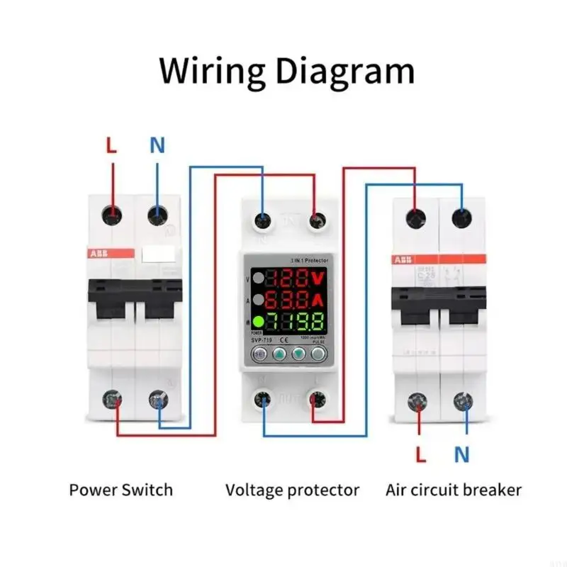 

Автоматический счетчик потенциального защитника 63А, счетчик электроэнергии в режиме реального времени, защита от перегрузки по