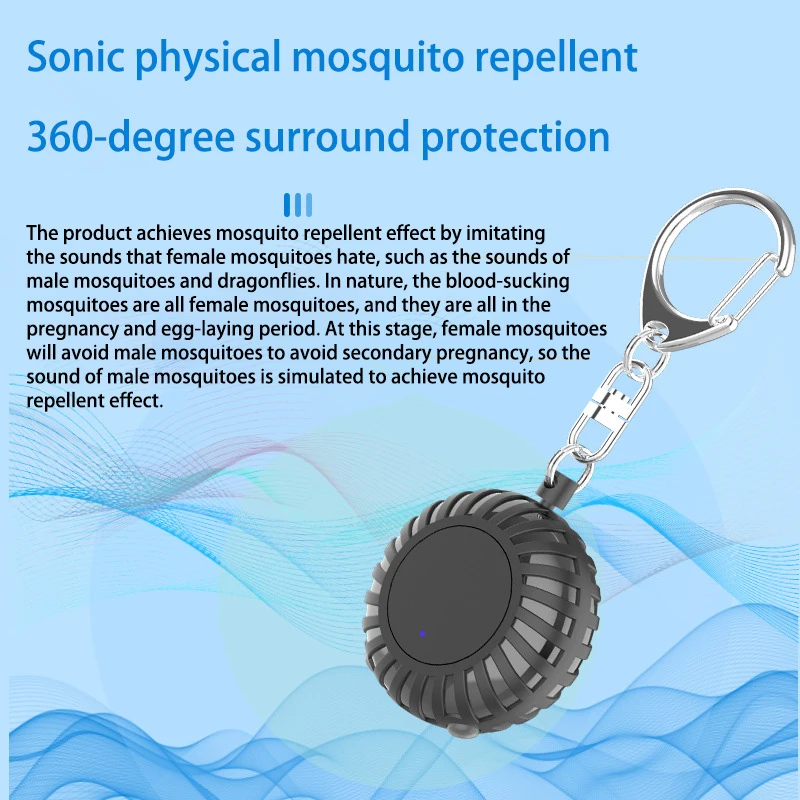 Новый ультразвуковой электронный репеллент от комаров с пряжкой, портативный интеллектуальный автоматический репеллент от комаров, насекомых Новый ультразвуковой электронный репеллент от комаров с пряжкой, портативный интеллектуальный автоматический репеллент от комаров, насекомых