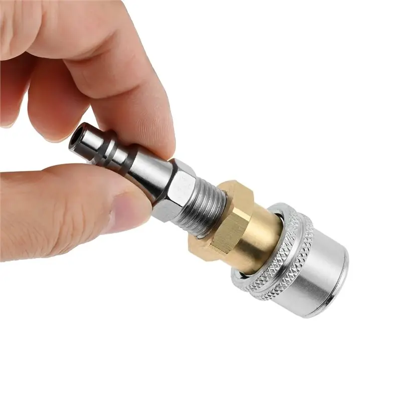 DT39 2 Pcs 1/4FNPT Locking Air Chuck, Heavy Duty Straight Closed Flow Tire Chuck for Compressor Accessories