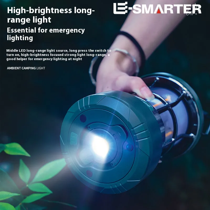 Portable LED String Lights Stepless Dimming Vintage Camping Lantern Outdoor Hiking Fishing Emergency Home Hanging LED Tent Lamp