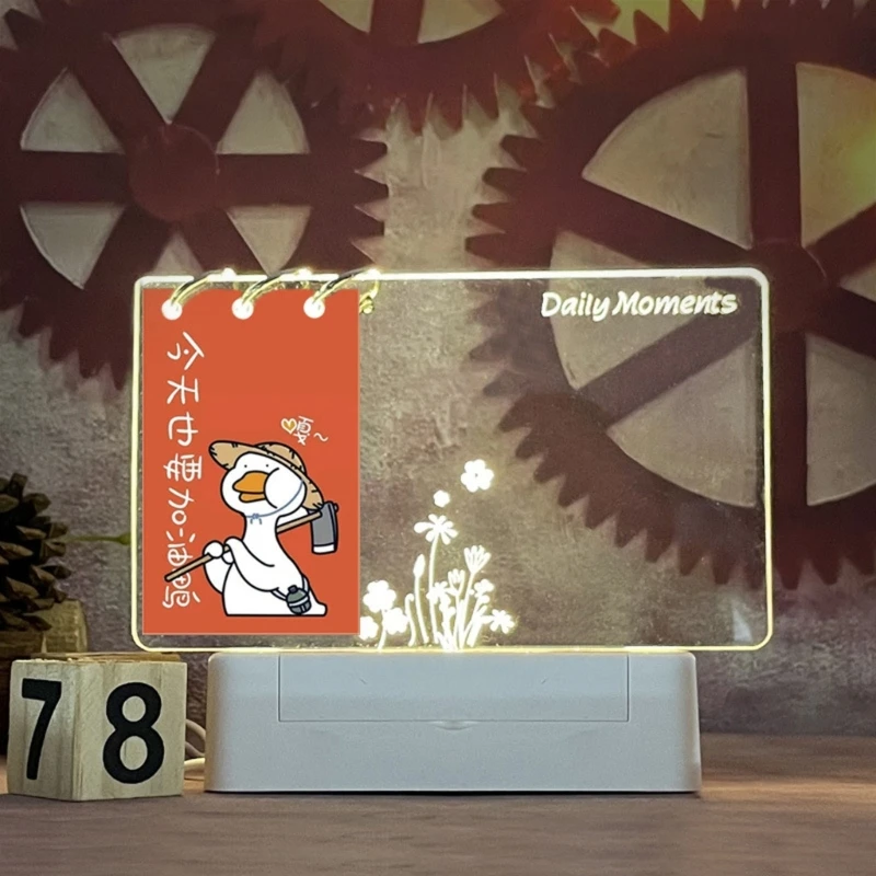 448F قابل للمسح متوهجة الكتابة على الجدران المجلس لمذكرة مكتب موجه مع قلم التقويم