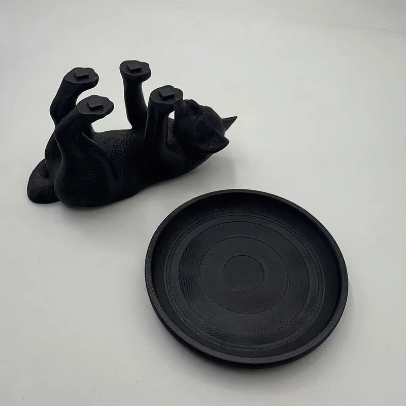 حار أسود أبيض القط صينية مزخرفة زخرفة المنزل غرفة نوم سطح المكتب مجوهرات مستحضرات التجميل مفتاح صندوق تخزين الديكور مهرجان الهدايا