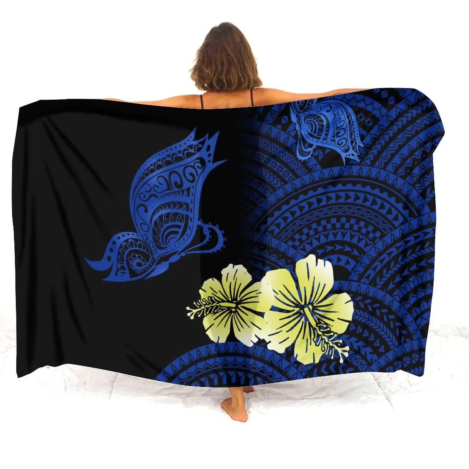 Custom-Made Island Sarongเสื้อผ้าผ้ากระโปรงซามัวใหม่Polynesian Beach Pareoสําหรับผู้หญิงSun-ป้องกันเสื้อSarong