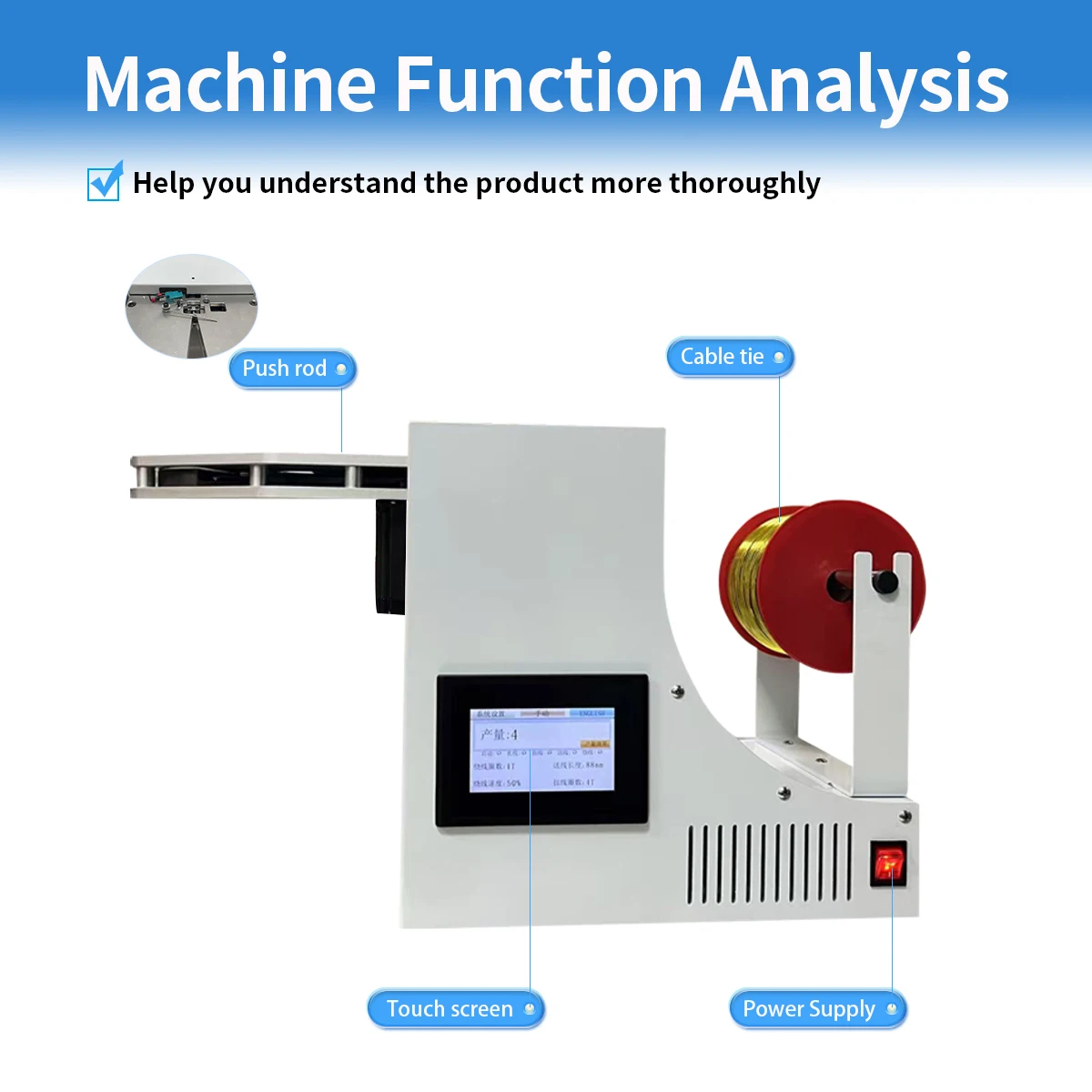 Touch Screen Automatic Bread Bag Twist Tie Machine Sealing Tying Machine for Bakery Candy Fruit Toast Packaging