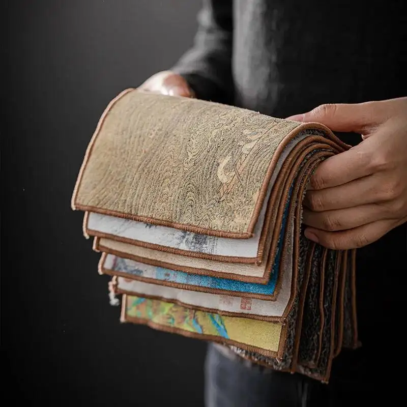 Thickened Tea Towel Absorbent Towel Heat-insulating Cloth For Teapot Tea Table Cleaning Cloth Teapot Mat