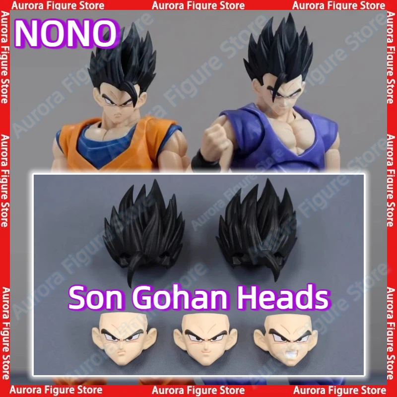 Nono Custom KO HM Dragon Ball Z SHF SSJ Son Gohan Ultimate Gohan - Accesorios para Cabezas, Figuras de Acción de Anime, Juguetes de PVC, Regalo