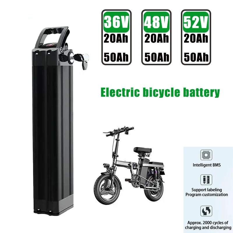 100% New 18650 Lithium Battery Pack Whitefish 36V/48V/52V Electric Vehicle, Electric Bicycle Battery