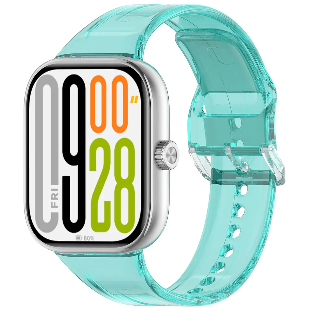 حزام ساعة من السيليكون لساعة Xiaomi Mi Band 9 Pro 8Pro حزام ملون شفاف لساعة Redmi 5 4 سوار معصم