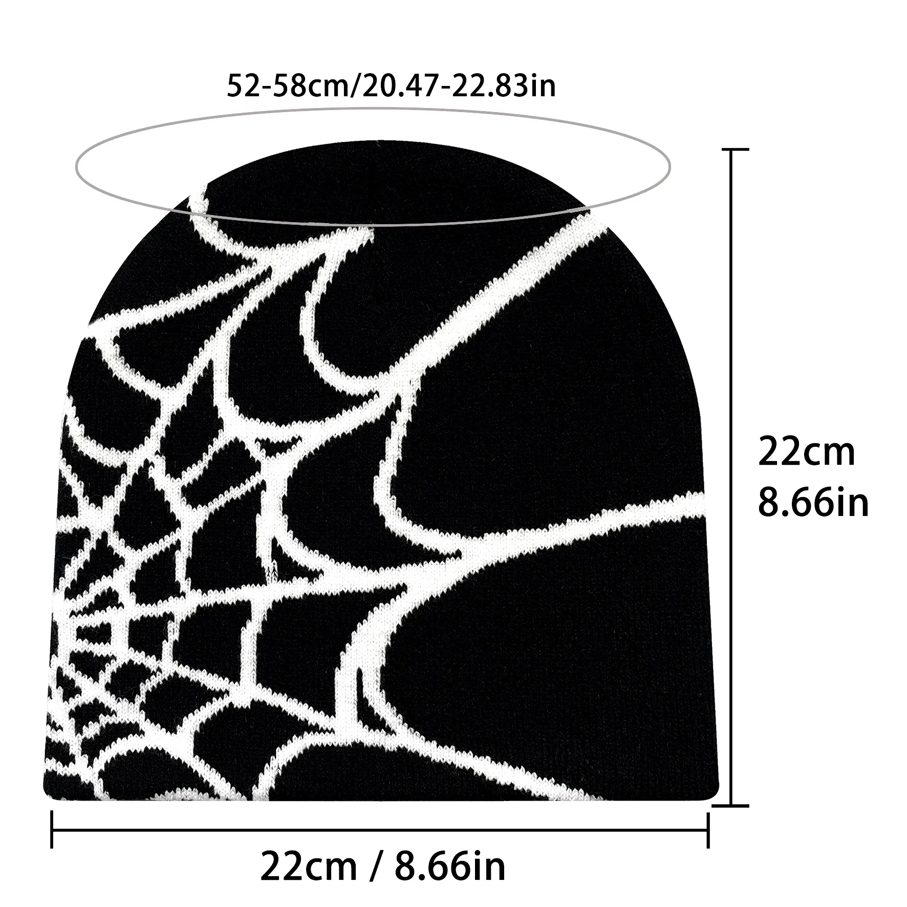 Four Seasons Men's And Women's Universal Y2K Knit Hat Spider Web Riding Outdoor Sports Fashion Hat
