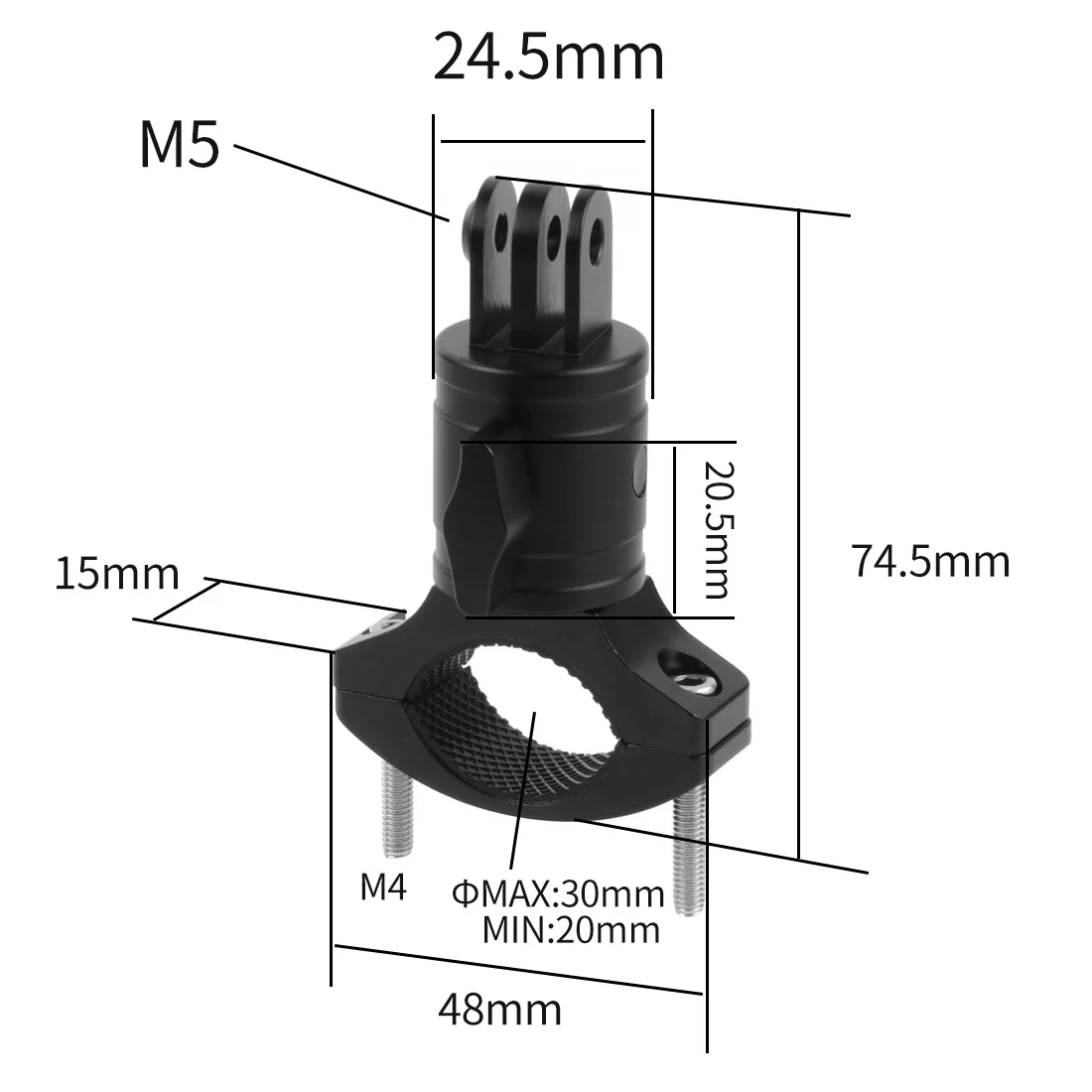 Magnetischer Action-Kamera-Käfig für DJI Action 2 Dual-Screen Vollkäfig mit Cold-Shoe-Halterung, 1/4 3/8 ARRI-Positionierungslöchern und Ladestation – Detail 13