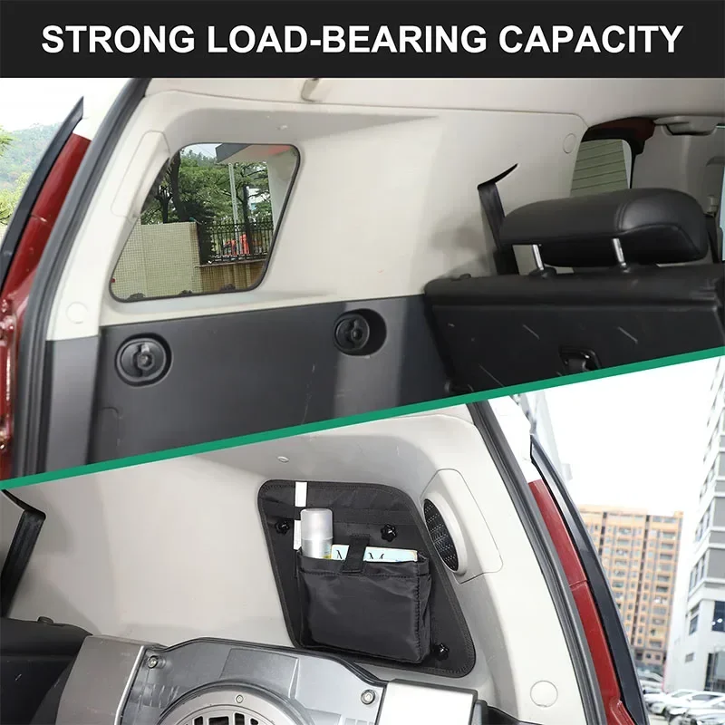 

For Toyota FJ Cruiser 2007-2021 Oxford Cloth Black Car Rear Door Window Storage Bag Tools Organizer Car Accessories