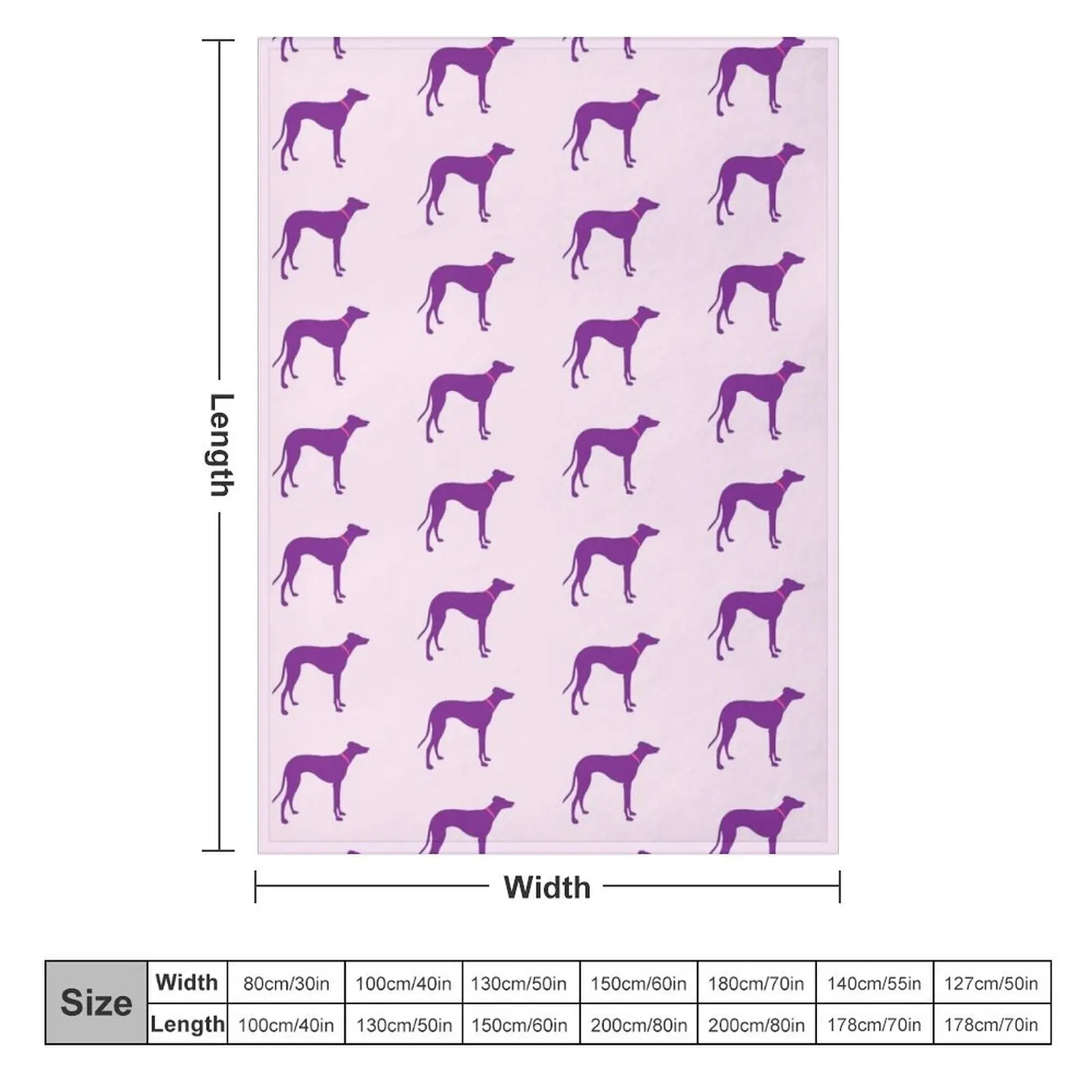 Purple sighthound silhouette Throw Blanket for babies christmas gifts Blankets