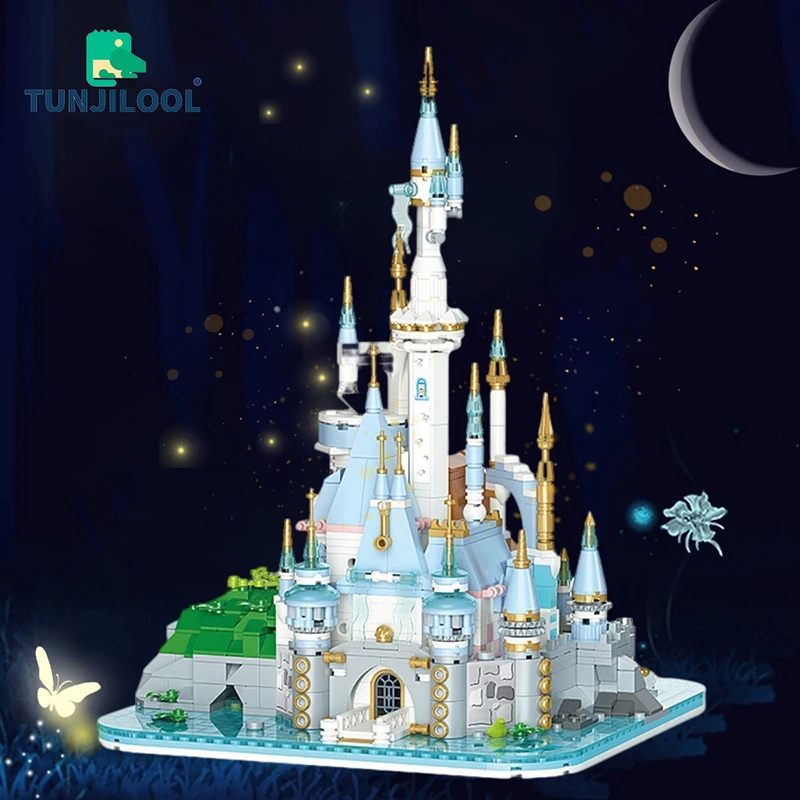 Cartoon Dream Fairy tale Princess Castle Architecture Building Blocks Street View Micro Model Bricks Toy For Girl Adult Gift