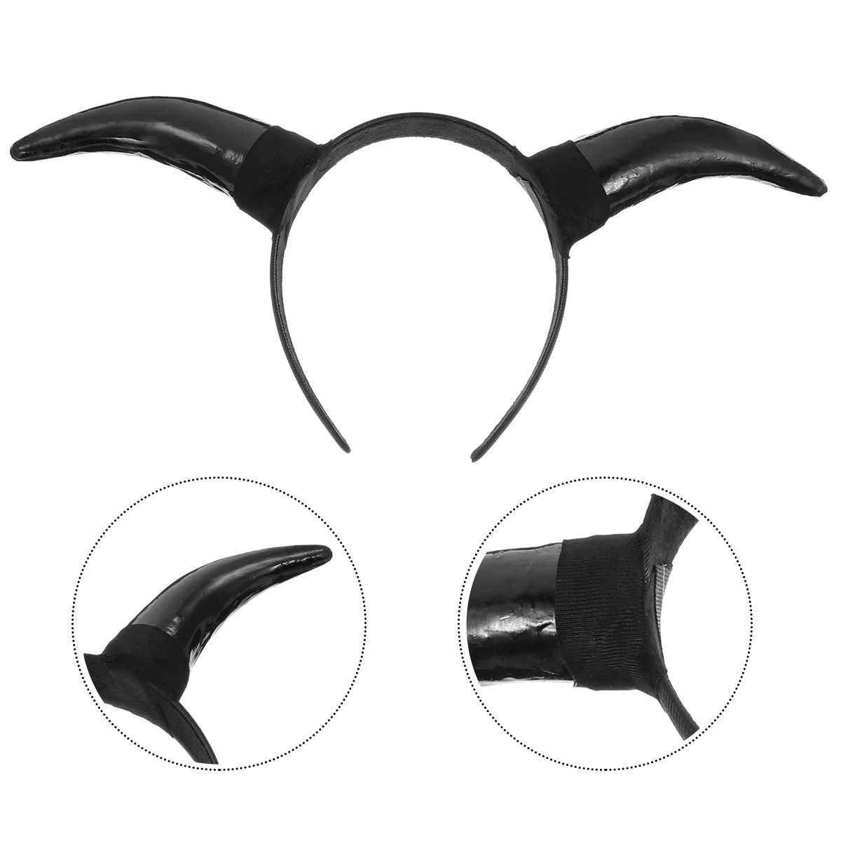 

Sheep Horn Headband Halloween Headwear Hair Accessories Black Plastic Headpiece Costume