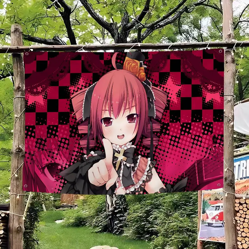 Popular Virtual Singer Kasane Teto Anime Banner INS Style Outdoor Party Decoration Atmosphere Flag