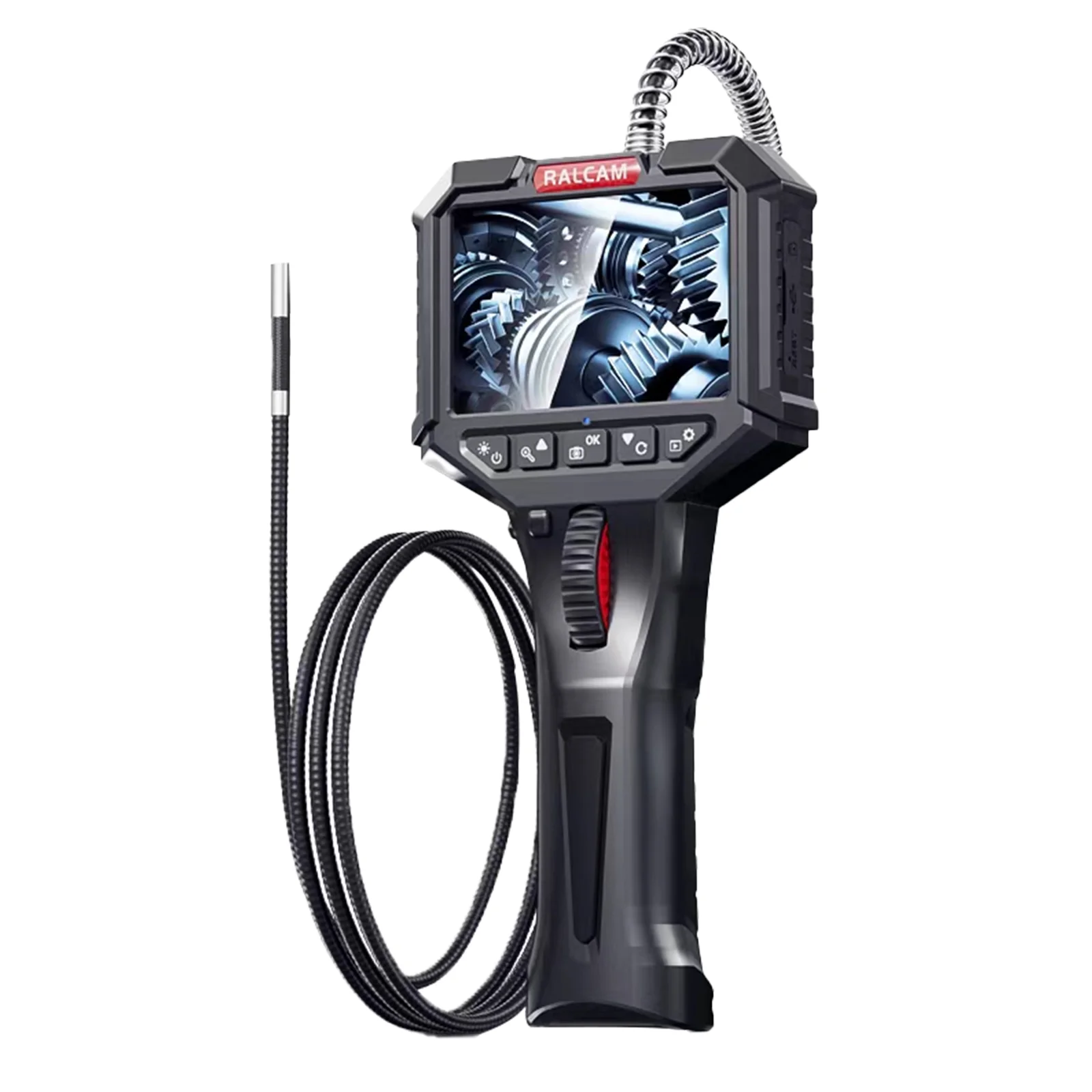 RALCAM 6MM Industrial inspection Camera Borescope Camera Endoscope Auto Diagnostic Articulating 180 degree Tool ForCars