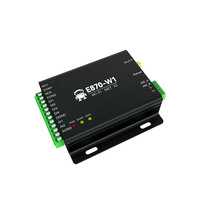 

WiFi Edge Acquisition Gateway IO Controller Ethernet RS485 4DI+2DO+2AI E870-W1 TCP/UDP/MQTT Protocol Modbus DC 8~28V