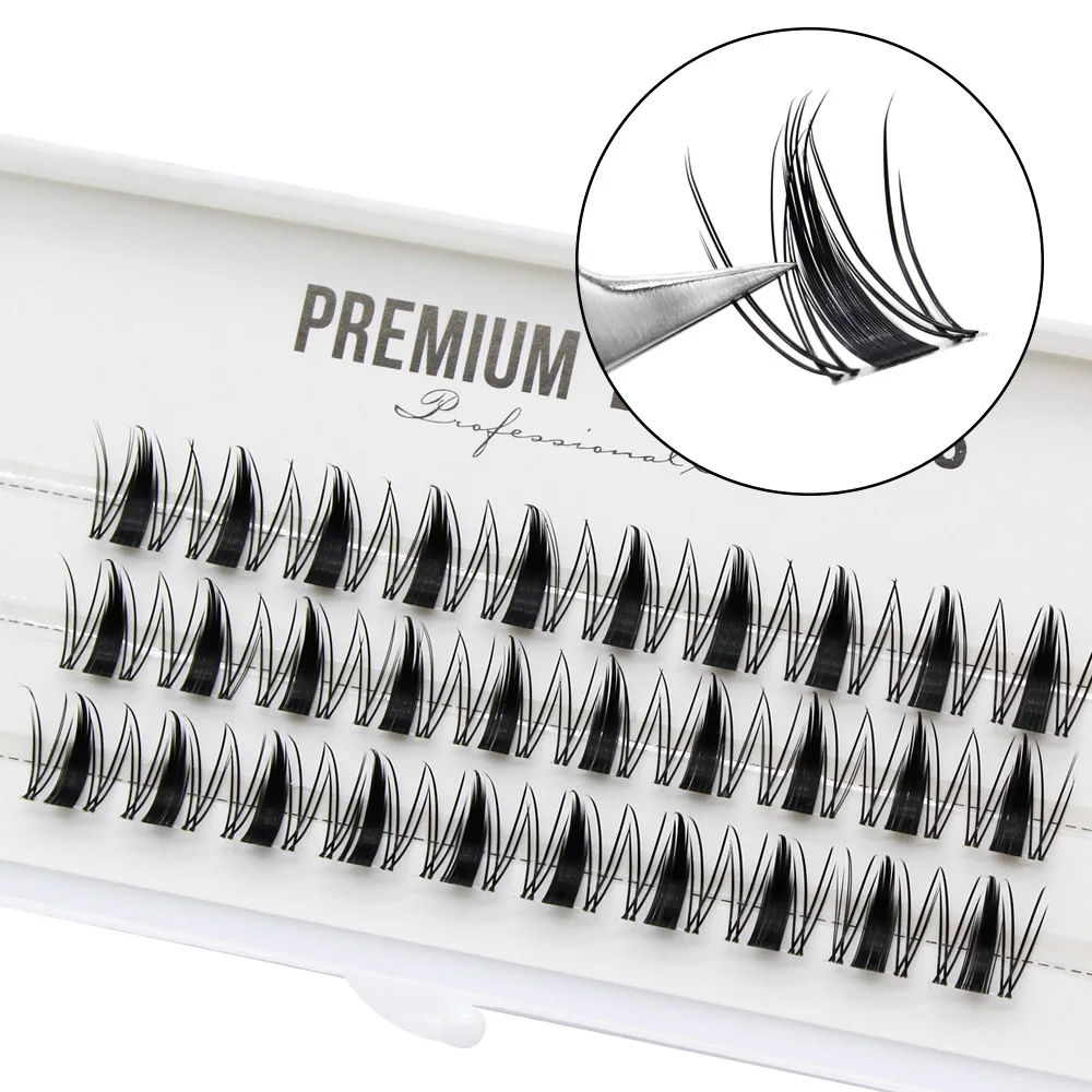 Super Bunch Professional Segmented Individual Eyelashes Cluster Volume Eyelash Extension False Silk Triple Lashes Makeup Tool