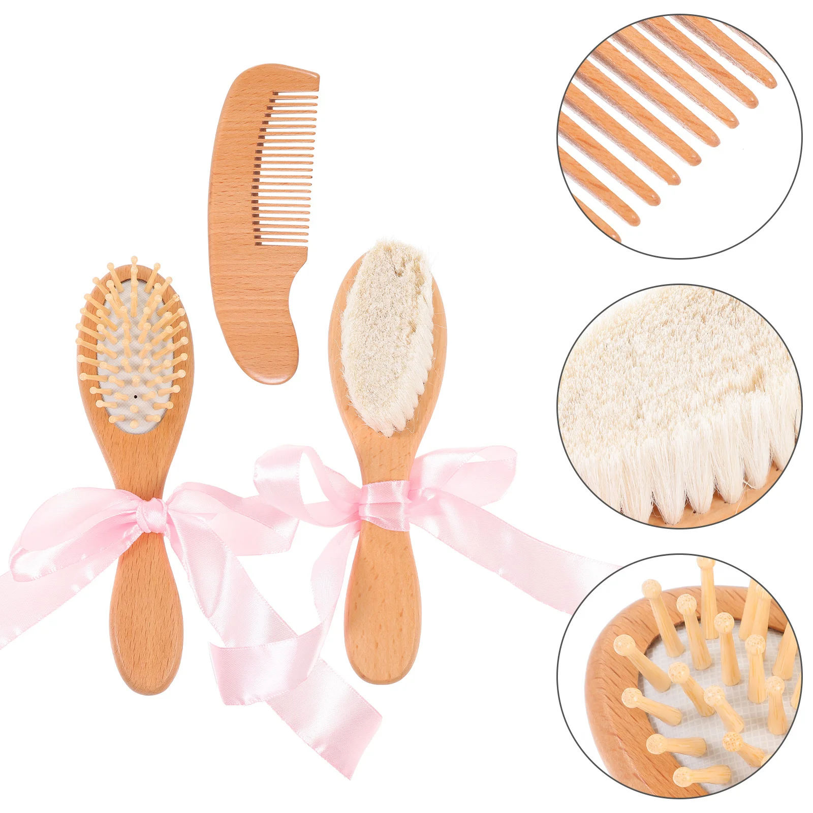 

3 шт. деревянные расчески для волос, маленькая массажная расческа для кожи головы, набор для ухода за волосами ребенка, деревянная расческа, массажная расческа, массажер, расчески