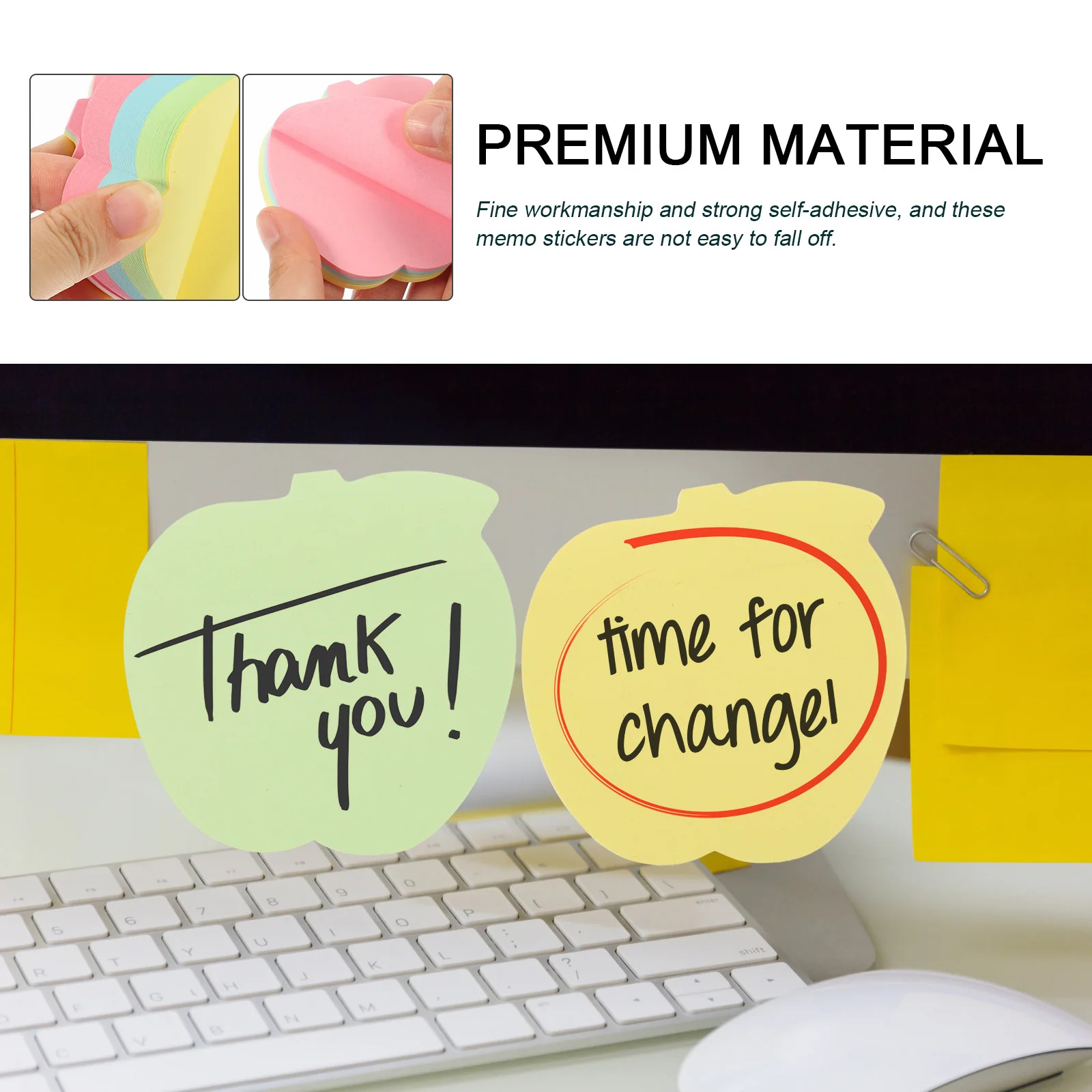 

10Sets Memo Pads Tearable Self-Adhesive Note Stickers Simple Design Portable to-Do List School Office Use Memo Pads