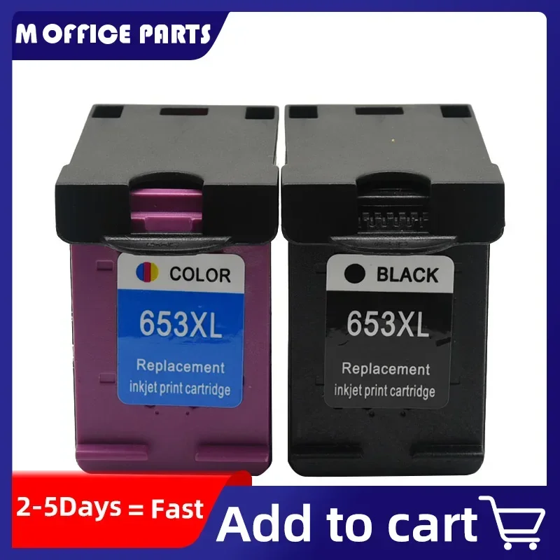 653 653XL Ink Cartridge For HP 653 XL Ink Cartridge Replacement for HP Deskjet 6000 6075 6475 Printer