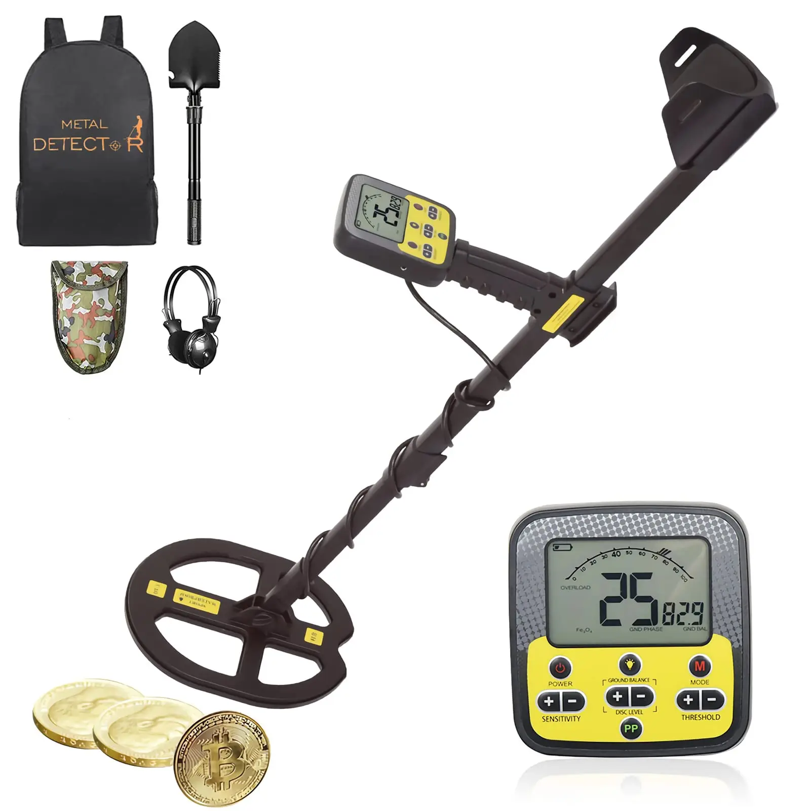 DT-3 Professional Underground Metal Detector 10M Depth with Waterproof Search Coil for Treasure Hunter and Gold