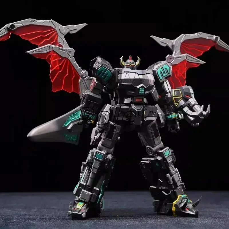 【Disponibile】 Lucky Cat Dino Megazord MC03B MC03Lung Wang Kai Sa Dinosauro scuro Troop Fusion Trasformazione Modello giocattolo