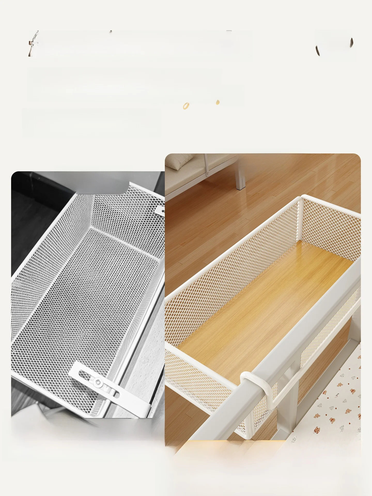 No-Drill Adjustable Bedside Storage Rack Student Dormitory Shelf Snack Holder Simple Metal Organizer for Books And Miscellane...