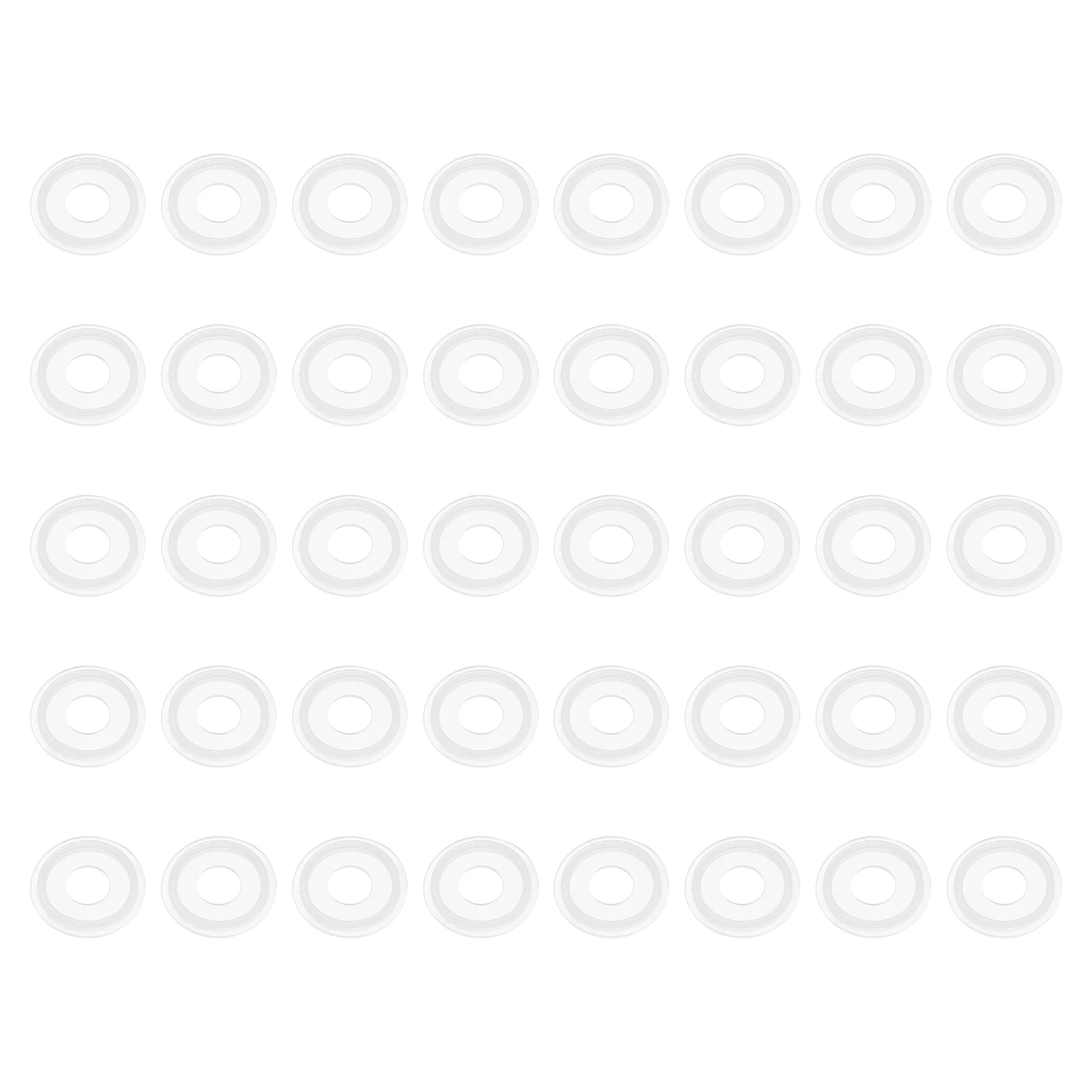 6-40Pcs Tri Clamps Gasket IDxOD Standard Sanitary Silicone Tri Clamps Fittings O-Ring TC Seal Gasket Suit for Pipe Weld Ferrule