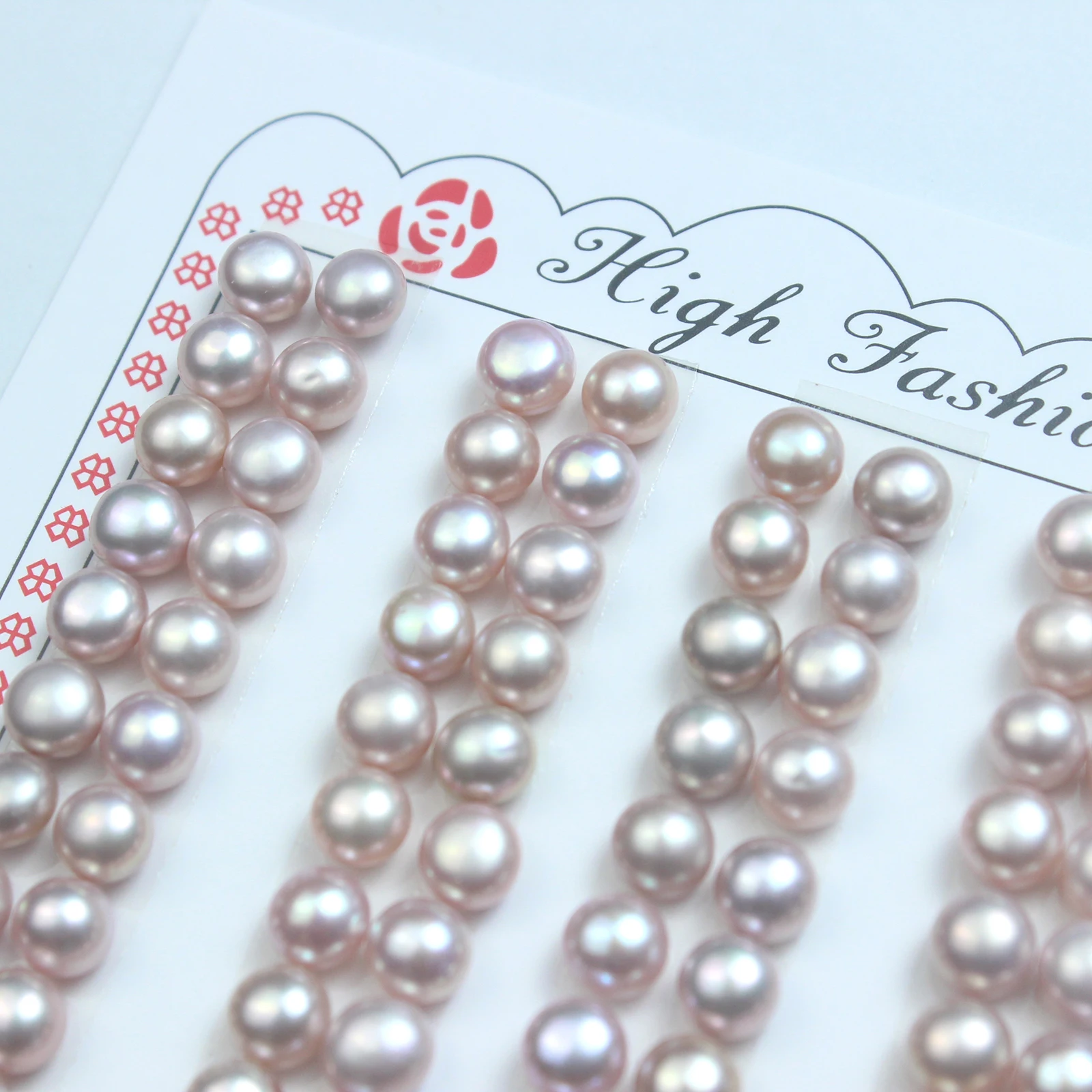 Natural Freshwater Pearl Bun Baroque Semi-Circular Half-Hole Loose Beads Diy Earrings Flat-Bottomed Ring Earring Accessories