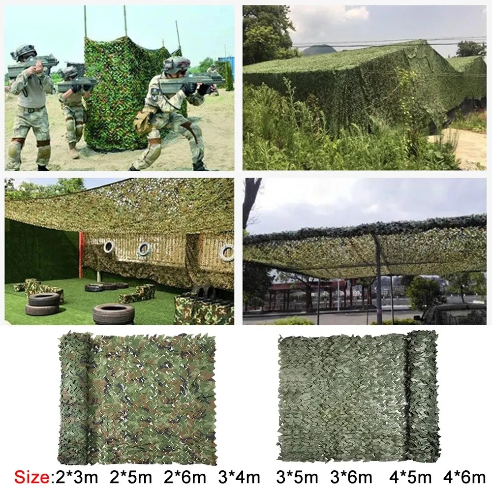 Camouflage Netting Outdoor Camping Sunshade Mesh Camo Net for Hunting Shooting Car Covers Military Party Sun Shelter