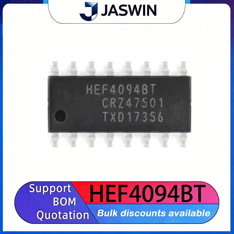 5PCS HEF4094BT SOP-16 8-Stage Shift-and-Store Register CMOS Logic IC CD4094 Replacement