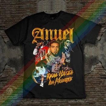 아누엘 AA 레트로 래퍼 라, 남성 티셔츠, 푸에르토리코, 캐주얼 스트리트 반팔