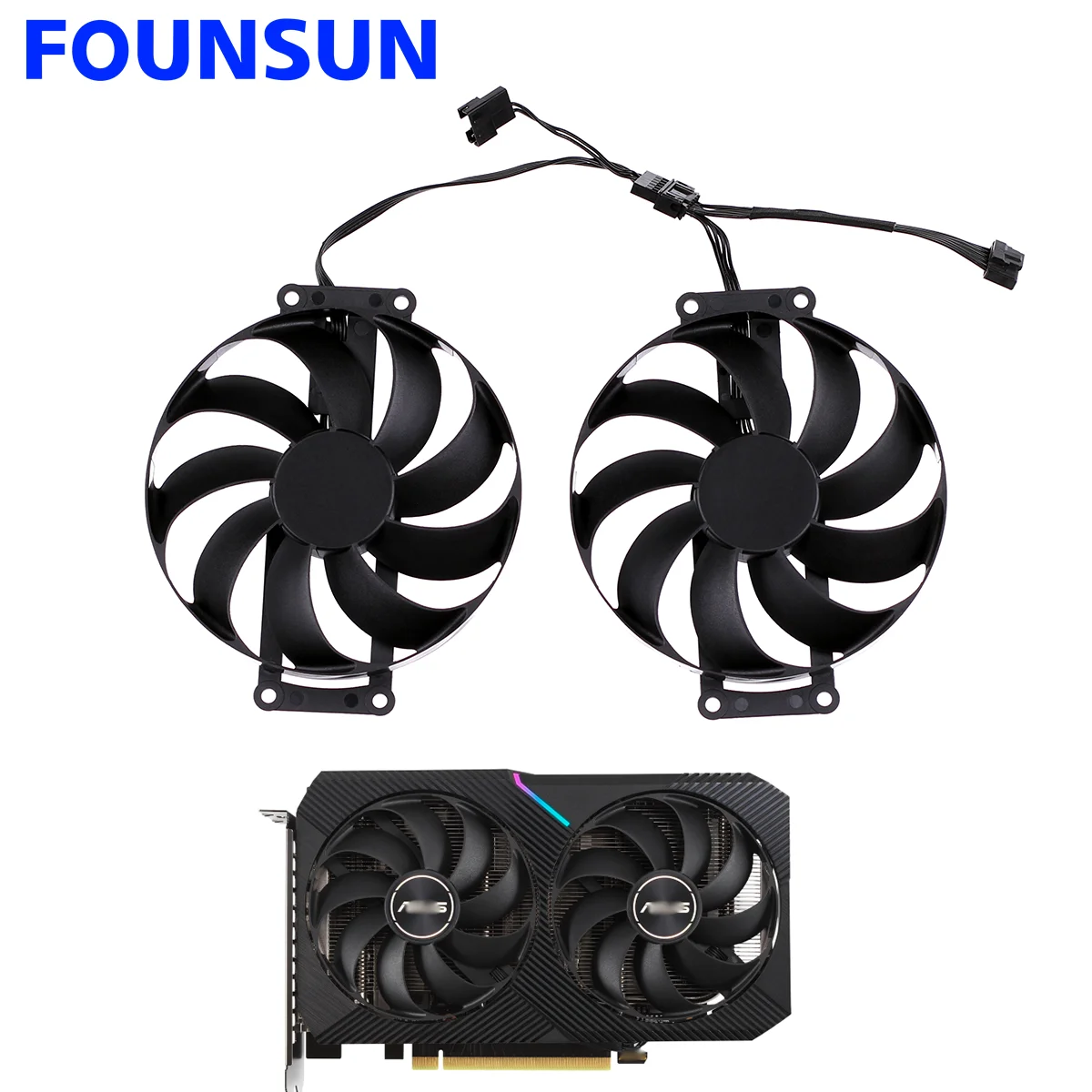 

New 90MM 6Pin CF9010U12D Cooling Fan For ASUS DUAL RTX 3060 RTX 3060 TI 8G MINI V2 LHR Graphics Card Cooler Fan T129215SU