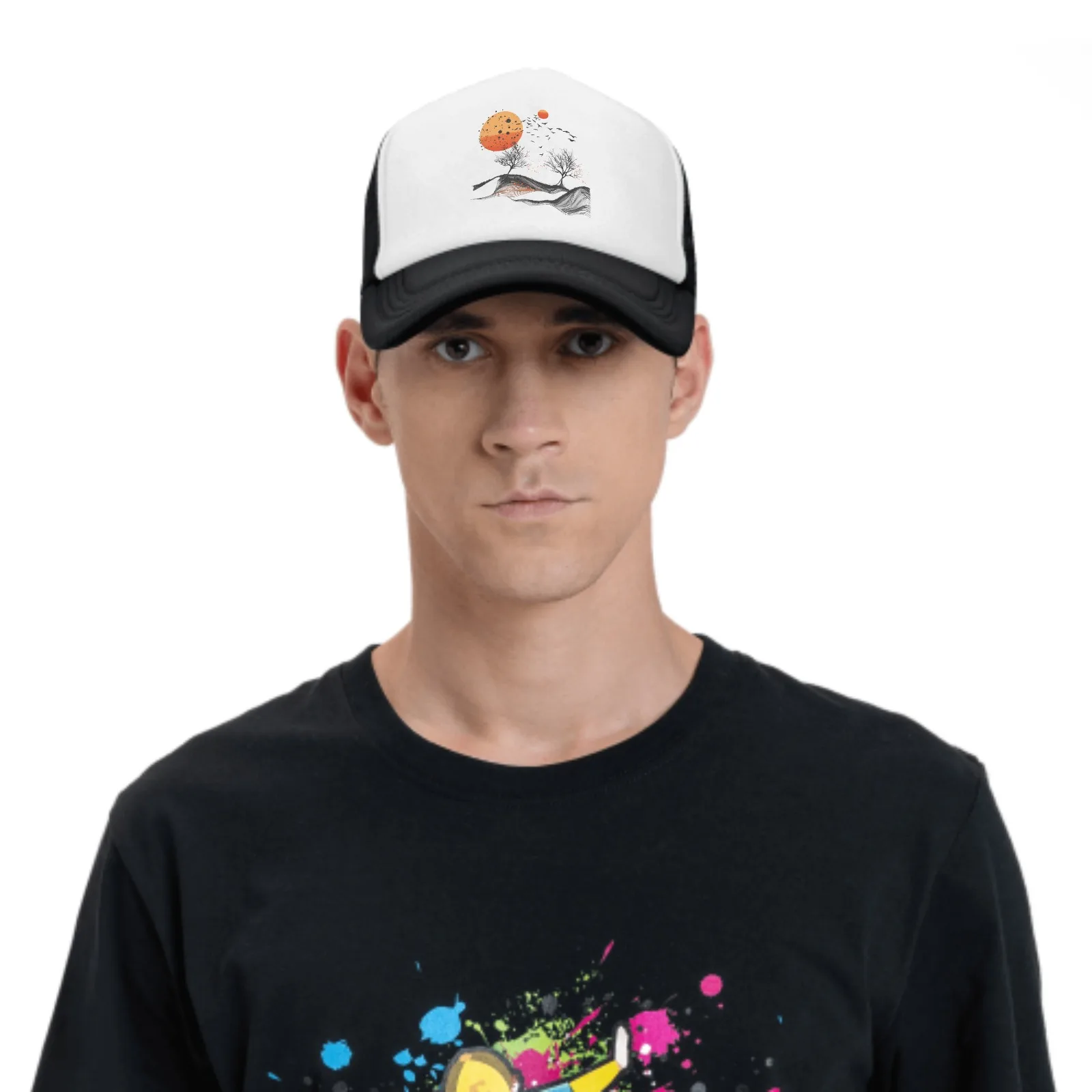 Gorra de béisbol de abedul Tree para hombres y mujeres, sombrero de malla ajustable para adultos, deportes, transpirable, moda, viajes diarios al aire libre