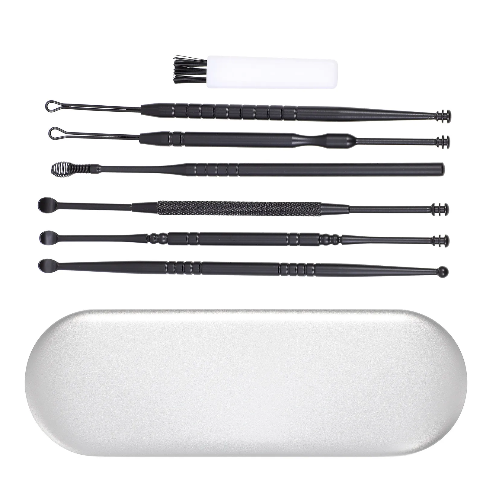 

1Set Earwax Removal Tools Set Portable Stainless Steel Ear Cleaning Kit Effective Earwax Scoops Comfortable Ear Canal Massage