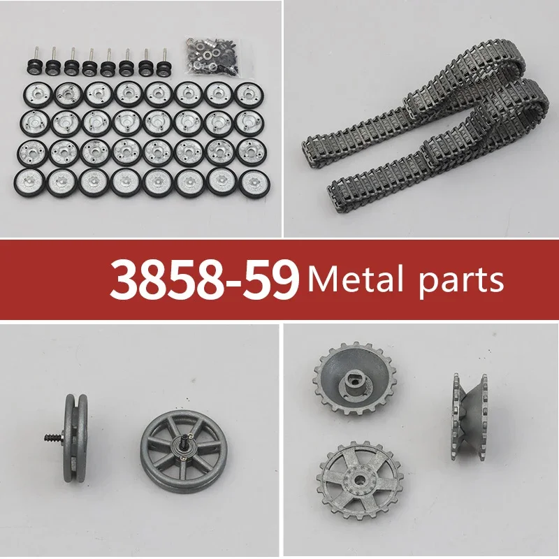 Henglong 3858/3859 1/16 German No. 4 Accessory Metal Track Road Wheel Alloy Tank Chain Drive Induction Upgrade Part