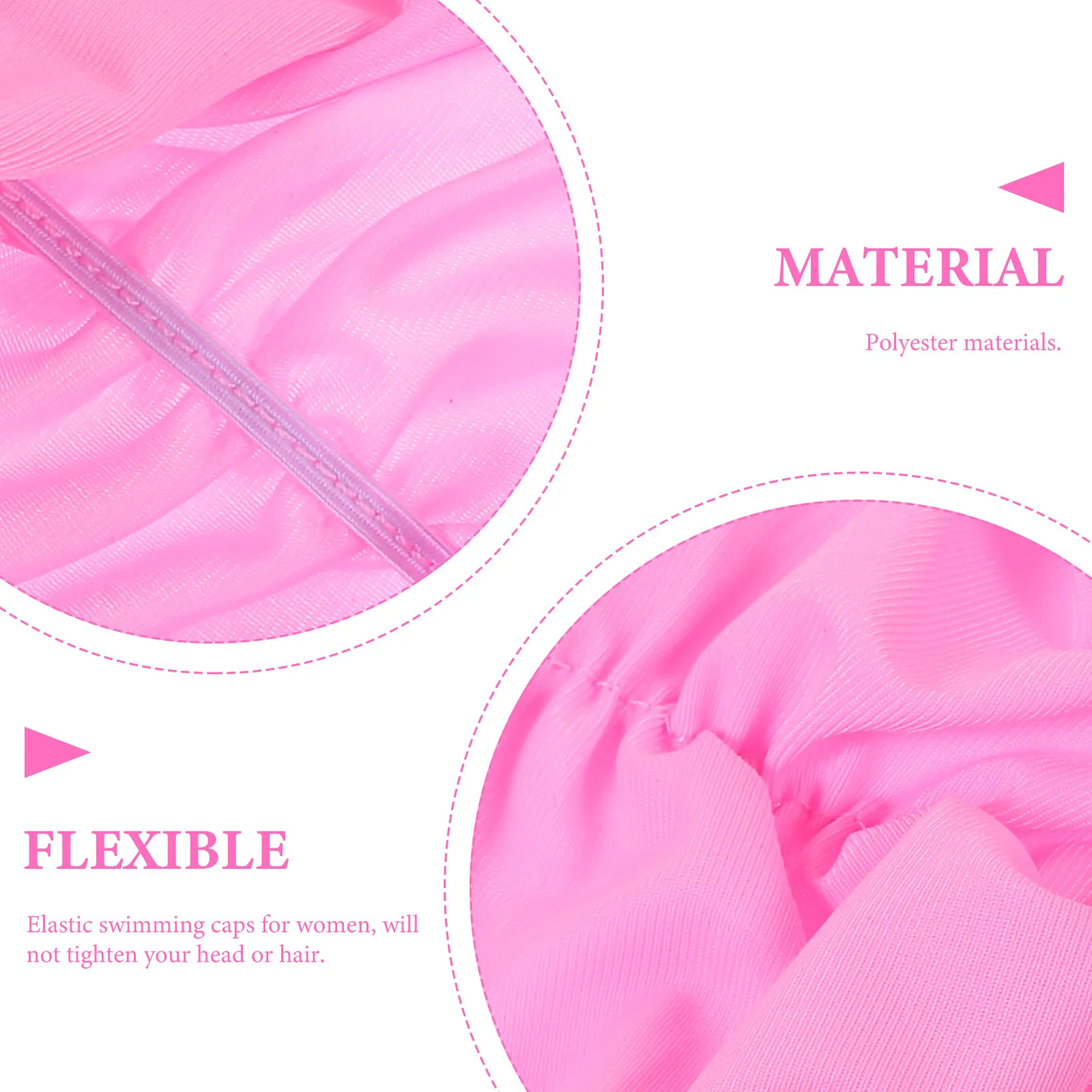 

Полиэстеровая шапочка для плавания для женщин, большая, эластичная, для защиты волос, легкая, гибкая, подходит для длинных волос и дредов